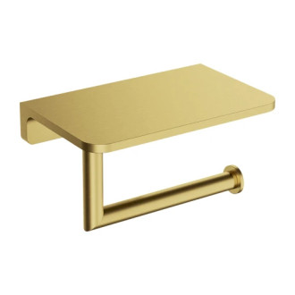 Omnires MODERN PROJECT držiak toaletného papiera s policou, mosadz kartáčovaná MP60511BSB