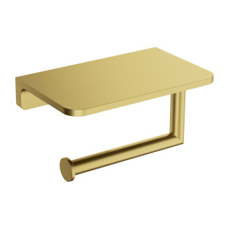 Omnires MODERN PROJECT držiak toaletného papiera s policou, mosadz kartáčovaná MP60511BSB