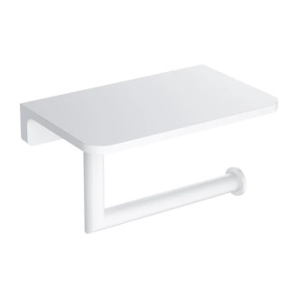 Omnires MODERN PROJECT držiak toaletného papiera s policou, biela mat MP60511WM