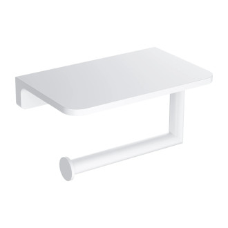 Omnires MODERN PROJECT držiak toaletného papiera s policou, biela mat MP60511WM