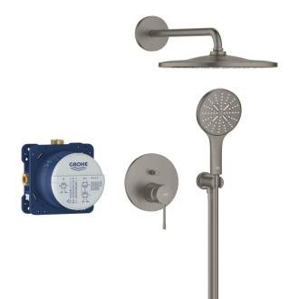 Sprchový systém Grohe Essence vrátane podomietkového telesa kartáčovaný Hard Graphite 25287AL0