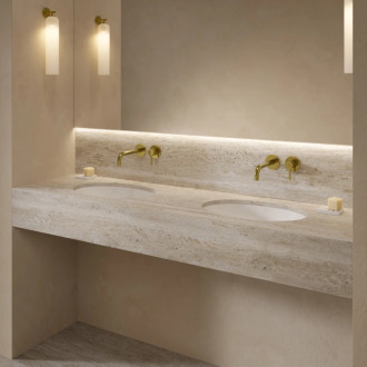 Omnires SHELL M+ podomietkové umývadlo, 48 x 31 cm, biela mat SHELL480UPBM