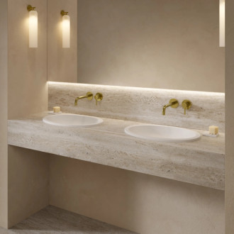 Omnires SHELL M+ podomietkové umývadlo, 48 x 31 cm, biela mat SHELL480UPBM