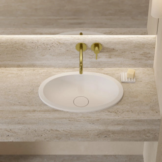 Omnires SHELL M+ podomietkové umývadlo, 48 x 31 cm, biela mat SHELL480UPBM