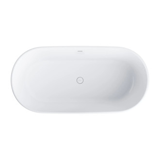 Omnires CLASSICA M+ voľne stojaca vaňa s prepadom, 170x84 cm, biela lesk CLASSICA170WWZPBP