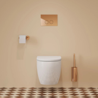 Omnires STRONGFRAME + MINIMAL podomietkový WC set s ECO splach, meď lesk STFWCECO1M-RCP