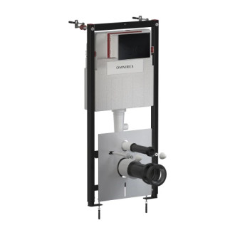 Omnires STRONGFRAME + MINIMAL podomietkový WC set, čierna mat STFWC1M-RBLM