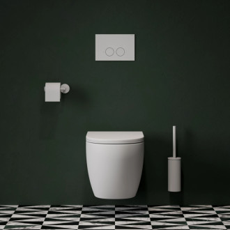 Omnires STRONGFRAME + MINIMAL podomietkový WC set s ECO splach, biela mat STFWCECO1M-RWM