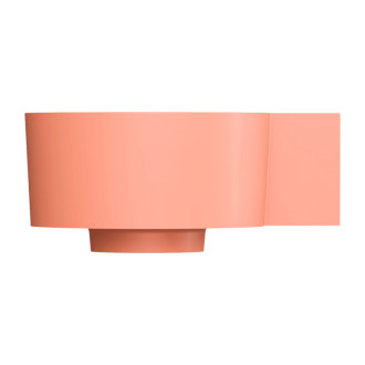 Omnires OVO M+ umývadlo na dosku/závesné pravé, 33 x 34 cm, coral mat OVO335UWPCO