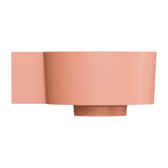 Omnires OVO M+ umývadlo na dosku/závesné ľavé, 33 x 34 cm, coral mat OVO335UWLCO