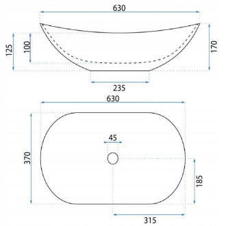 REA Umývadlo na dosku Basaro Westa BAS-U1005