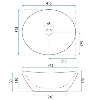 REA Umývadlo na dosku Basaro Atena BAS-U1008