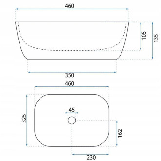 REA Umývadlo na dosku Basaro Hestia BAS-U1012