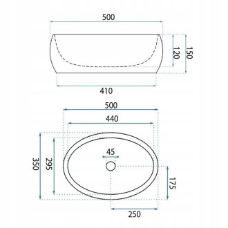 REA Umývadlo na dosku Basaro Aurora BAS-U1004
