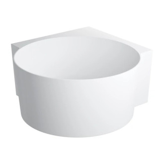 Omnires OVO M+ rohová guľatá vaňa, 120 x 120 cm, biela mat OVO120WNBM