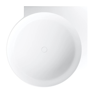 Omnires OVO M+ rohová guľatá vaňa, 120 x 120 cm, biela mat OVO120WNBM