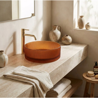 REA Umývadlo na dosku Suri Brown REA-U3613