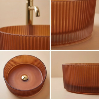 REA Umývadlo na dosku Suri Brown REA-U3613