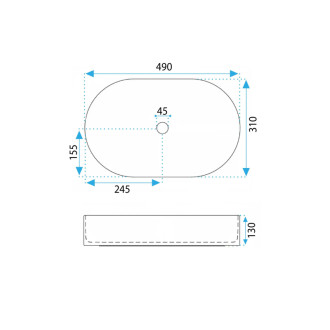 REA Umývadlo na dosku Vanda Sandy REA-U7342
