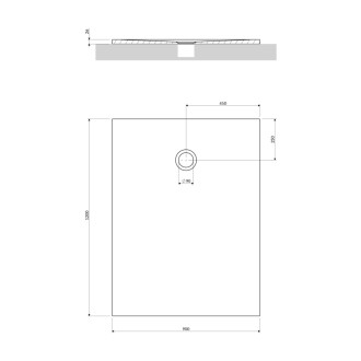 Omnires AQUAPURE konglomerátová sprchová vanička, 90 x 120 cm, biela mat AQUAPURE90-120BM