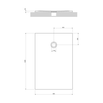 Omnires AQUAPURE konglomerátová sprchová vanička, 80 x 120 cm, biela mat AQUAPURE80-120BM