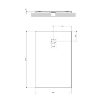 Omnires AQUAPURE konglomerátová sprchová vanička, 90 x 140 cm, biela mat AQUAPURE90-140BM