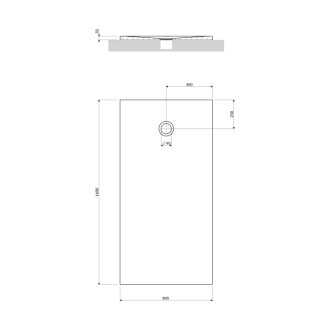 Omnires AQUAPURE konglomerátová sprchová vanička, 80 x 160 cm, biela mat AQUAPURE80-160BM