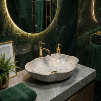 REA Umývadlo na dosku Pearl Ruststone REA-U0620