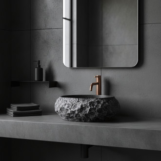 REA Umývadlo na dosku Mika Gabro Black REA-U0634