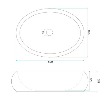 REA Umývadlo na dosku Mika Gabro REA-U0633