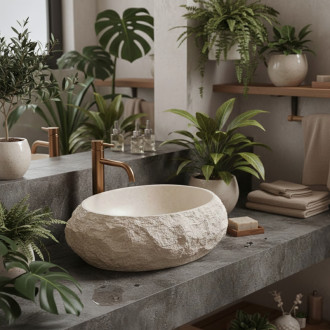 REA Umývadlo na dosku Mika Warm Beige REA-U7347