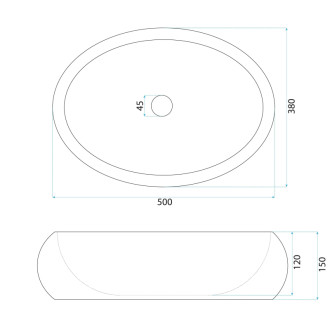 REA Umývadlo na dosku Mika Warm Beige REA-U7347