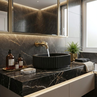 REA Umývadlo na dosku Margaret Black REA-U7344