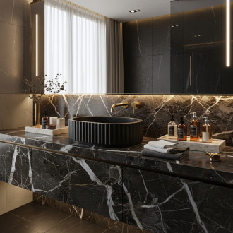 REA Umývadlo na dosku Margaret Black REA-U7344