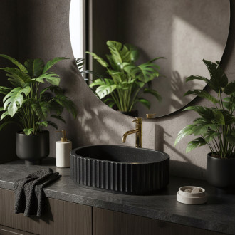 REA Umývadlo na dosku Margaret Black REA-U7344