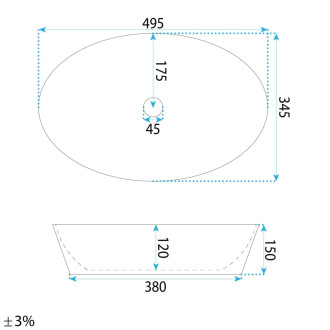 REA Umývadlo na dosku Astoria REA-U0641