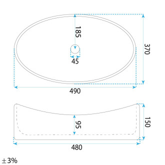 REA Umývadlo na dosku Dream REA-U0635