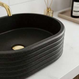 REA Umývadlo na dosku Nicoletta Black REA-U7345