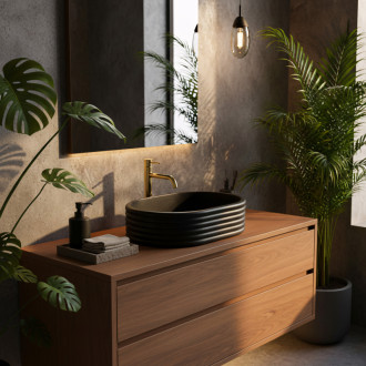 REA Umývadlo na dosku Nicoletta Black REA-U7345