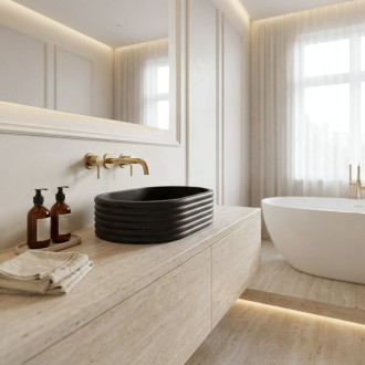 REA Umývadlo na dosku Nicoletta Black REA-U7345