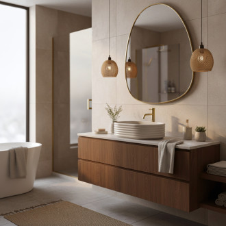 REA Umývadlo na dosku Nicoletta Beige REA-U7346