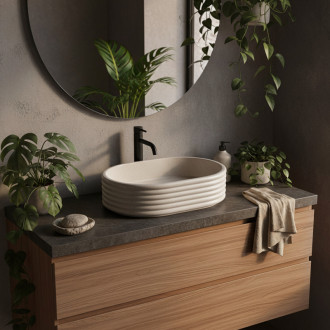 REA Umývadlo na dosku Nicoletta Beige REA-U7346