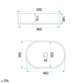 REA Umývadlo na dosku Nicoletta Beige REA-U7346