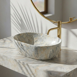 REA Umývadlo na dosku Amelia Ruststone 48 REA-U0625