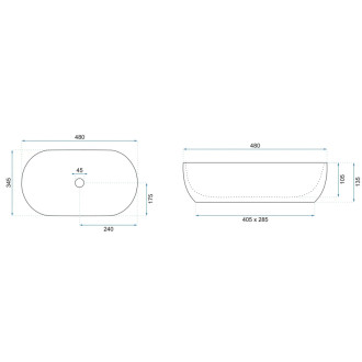 REA Umývadlo na dosku Amelia Kallisto 48 REA-U0637