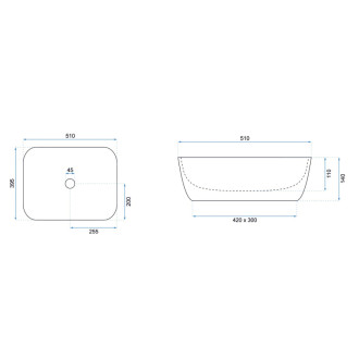 REA Umývadlo na dosku Basaro Hera BAS-U1002
