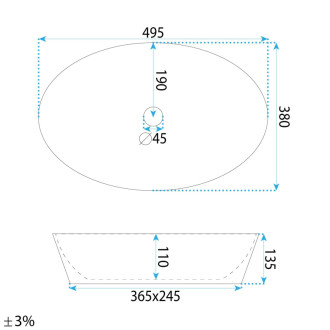 REA Umývadlo na dosku Samanta Zen REA-U3532