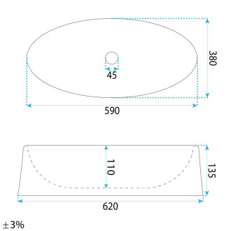 REA Umývadlo na dosku Aurelia Reno REA-U3505