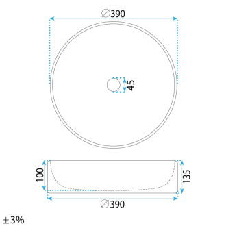 REA Umývadlo na dosku Destiny REA-U3502