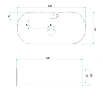 REA Umývadlo na dosku Marcela 60 Vanilla REA-U3517